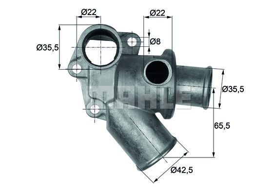 MAHLE Термостат, охлаждающая жидкость TI 67 80D