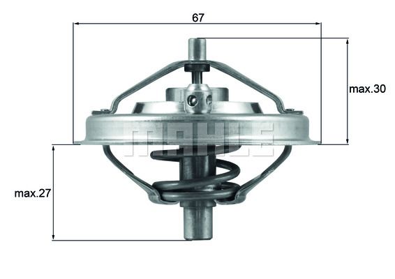 MAHLE termostatas, aušinimo skystis TX 125 80