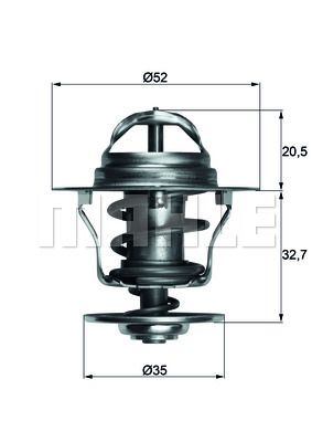 MAHLE Термостат, охлаждающая жидкость TX 12 88D