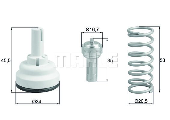 MAHLE termostatas, aušinimo skystis TX 182 87D