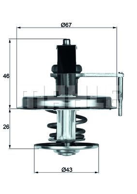 MAHLE termostatas, aušinimo skystis TX 22 84D