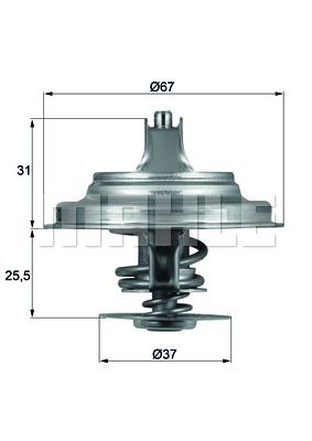 MAHLE termostatas, aušinimo skystis TX 25 80D