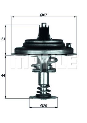 MAHLE Термостат, охлаждающая жидкость TX 26 80D1