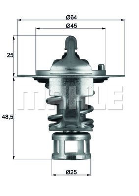 MAHLE Термостат, охлаждающая жидкость TX 65 77