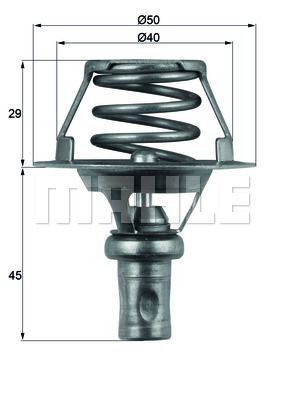 MAHLE Термостат, охлаждающая жидкость TX 66 91D