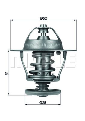 MAHLE termostatas, aušinimo skystis TX 68 88D