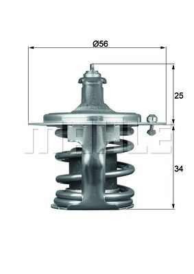 MAHLE termostatas, aušinimo skystis TX 79 78D