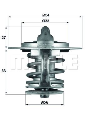 MAHLE termostatas, aušinimo skystis TX 84 77