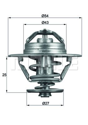 MAHLE Термостат, охлаждающая жидкость TX 93 83D