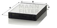 MANN-FILTER filtras, salono oras CU 2647