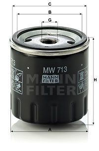MANN-FILTER alyvos filtras MW 713