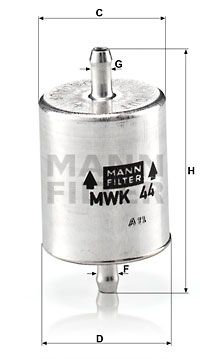 MANN-FILTER Топливный фильтр MWK 44