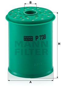 MANN-FILTER kuro filtras P 738 x
