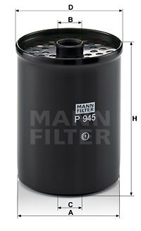 MANN-FILTER kuro filtras P 945 x
