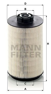 MANN-FILTER Топливный фильтр PU 1058 x