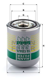 MANN-FILTER Патрон осушителя воздуха, пневматическая система TB 1394/6 x