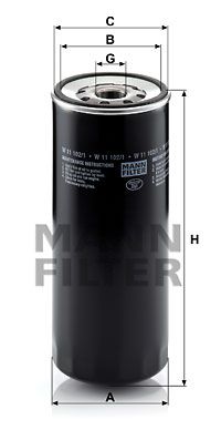 MANN-FILTER alyvos filtras W 11 102/1