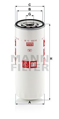 MANN-FILTER alyvos filtras W 11 102/16