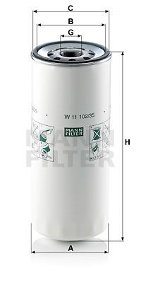 MANN-FILTER Масляный фильтр W 11 102/35