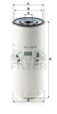 MANN-FILTER alyvos filtras W 11 102/36