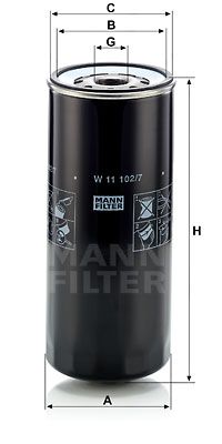 MANN-FILTER alyvos filtras W 11 102/7