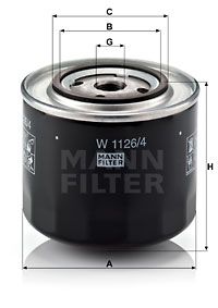 MANN-FILTER alyvos filtras W 1126