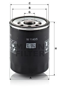 MANN-FILTER Масляный фильтр W 1140/5