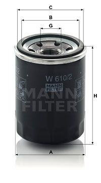 MANN-FILTER alyvos filtras W 610/2