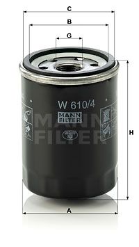 MANN-FILTER alyvos filtras W 610/4