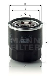 MANN-FILTER Масляный фильтр W 7023