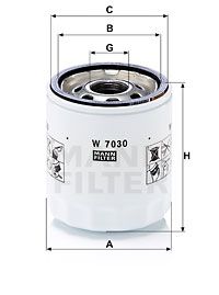 MANN-FILTER alyvos filtras W 7030