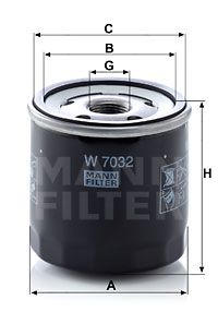 MANN-FILTER alyvos filtras W 7032
