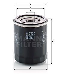 MANN-FILTER alyvos filtras W 7052