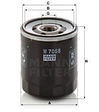 MANN-FILTER alyvos filtras W 7058