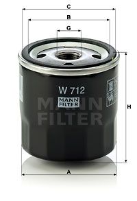MANN-FILTER filtras, karterio alsuoklis W 712