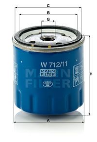 MANN-FILTER Масляный фильтр W 712/11