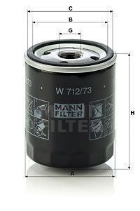 MANN-FILTER alyvos filtras W 712/73