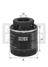 MANN-FILTER alyvos filtras W 712/90