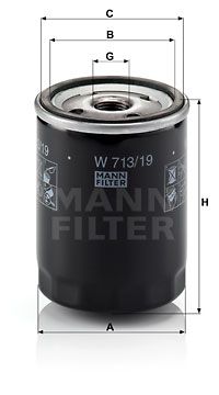 MANN-FILTER alyvos filtras W 713/19