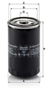 MANN-FILTER alyvos filtras W 719/12