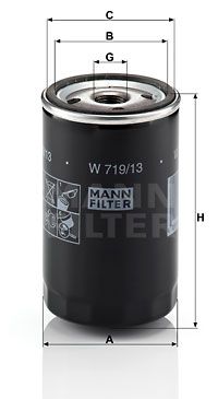 MANN-FILTER alyvos filtras W 719/13