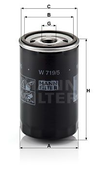 MANN-FILTER alyvos filtras W 719/5