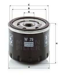 MANN-FILTER alyvos filtras W 79