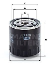 MANN-FILTER alyvos filtras W 8013