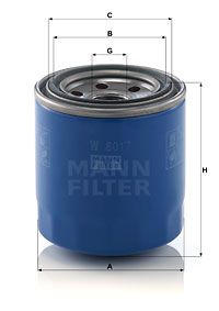 MANN-FILTER alyvos filtras W 8017