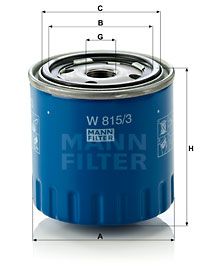 MANN-FILTER alyvos filtras W 815/3