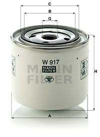 MANN-FILTER filtras, hidraulinė sistema W 917
