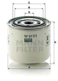 MANN-FILTER alyvos filtras W 917/1