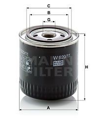 MANN-FILTER alyvos filtras W 920/11