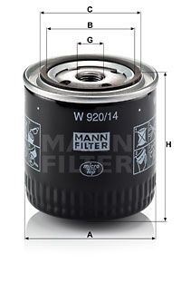 MANN-FILTER alyvos filtras W 920/14